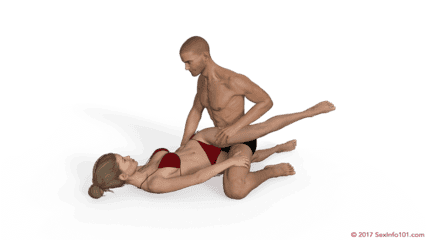 Twisted Kneeling Scissors Sex Position